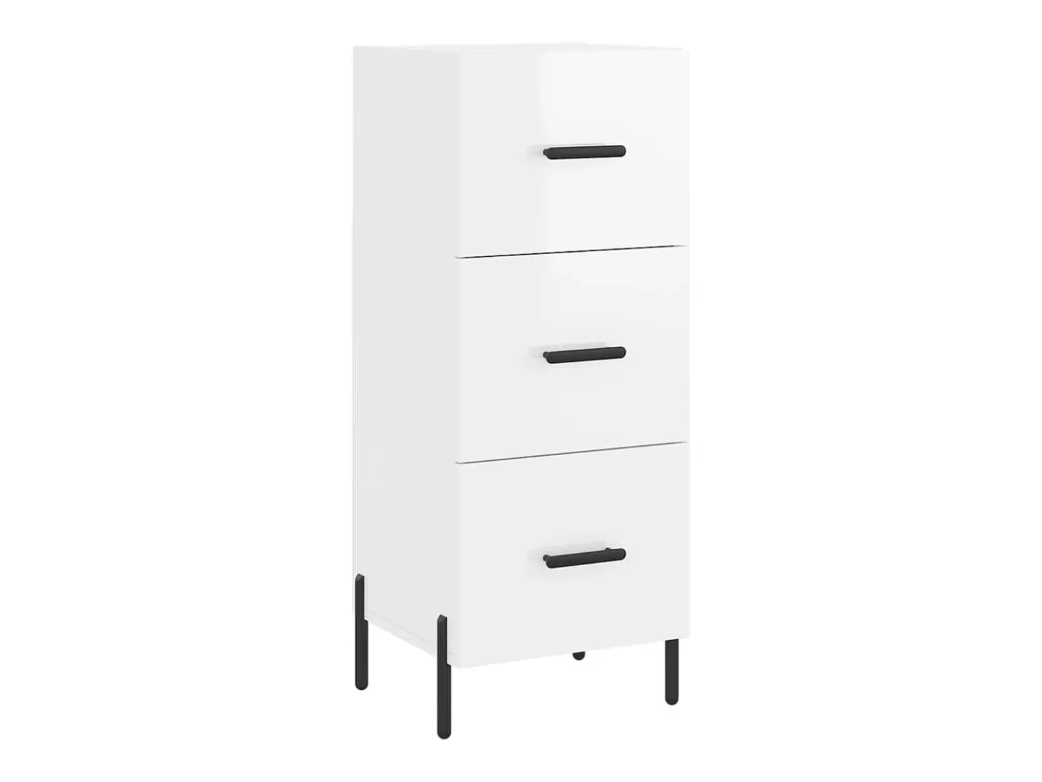 Aparador Blanco brillo 34,5x34x90 cm Madera de ingeniería