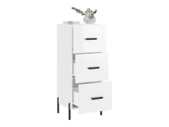 Aparador Blanco brillo 34,5x34x90 cm Madera de ingeniería
