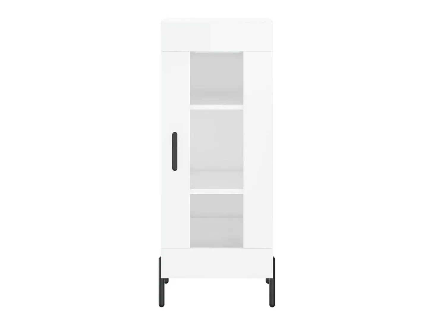 Aparador Blanco brillo 34,5x34x90 cm Madera de ingeniería