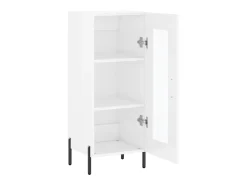 Aparador Blanco brillo 34,5x34x90 cm Madera de ingeniería