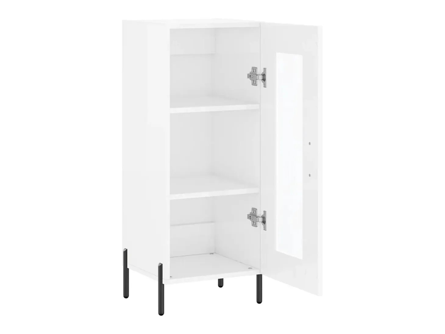 Aparador Blanco brillo 34,5x34x90 cm Madera de ingeniería
