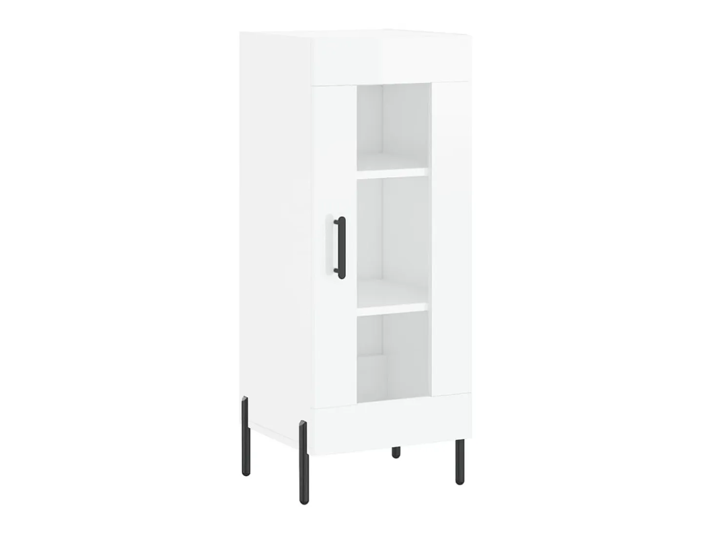 Aparador Blanco brillo 34,5x34x90 cm Madera de ingeniería