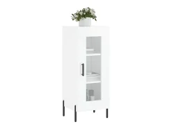 Aparador Blanco brillo 34,5x34x90 cm Madera de ingeniería