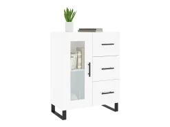 Aparador Blanco brillo 69,5x34x90 cm Madera de ingeniería