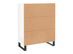Aparador Blanco brillo 69,5x34x90 cm Madera de ingeniería