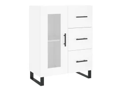 Aparador Blanco brillo 69,5x34x90 cm Madera de ingeniería