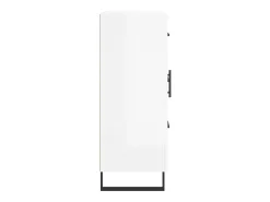 Aparador Blanco brillo 69,5x34x90 cm Madera de ingeniería
