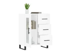 Aparador Blanco brillo 69,5x34x90 cm Madera de ingeniería