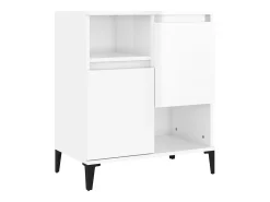 Aparador Blanco brillo 60x35x70 cm Madera de ingeniería