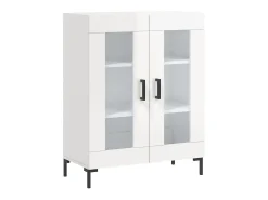 Aparador Blanco brillo 69,5x34x90 cm Madera de ingeniería