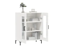 Aparador Blanco brillo 69,5x34x90 cm Madera de ingeniería
