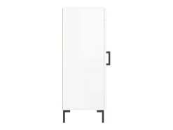 Aparador Blanco brillo 34,5x34x90 cm Madera de ingeniería