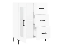 Aparador Blanco brillo 69,5x34x90 cm Madera de ingeniería