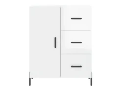 Aparador Blanco brillo 69,5x34x90 cm Madera de ingeniería