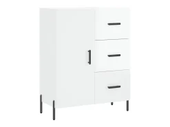 Aparador Blanco brillo 69,5x34x90 cm Madera de ingeniería