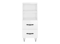 Aparador Blanco brillo 34,5x34x90 cm Madera de ingeniería