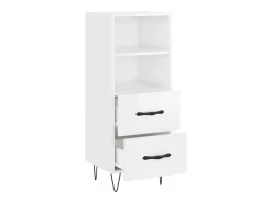 Aparador Blanco brillo 34,5x34x90 cm Madera de ingeniería