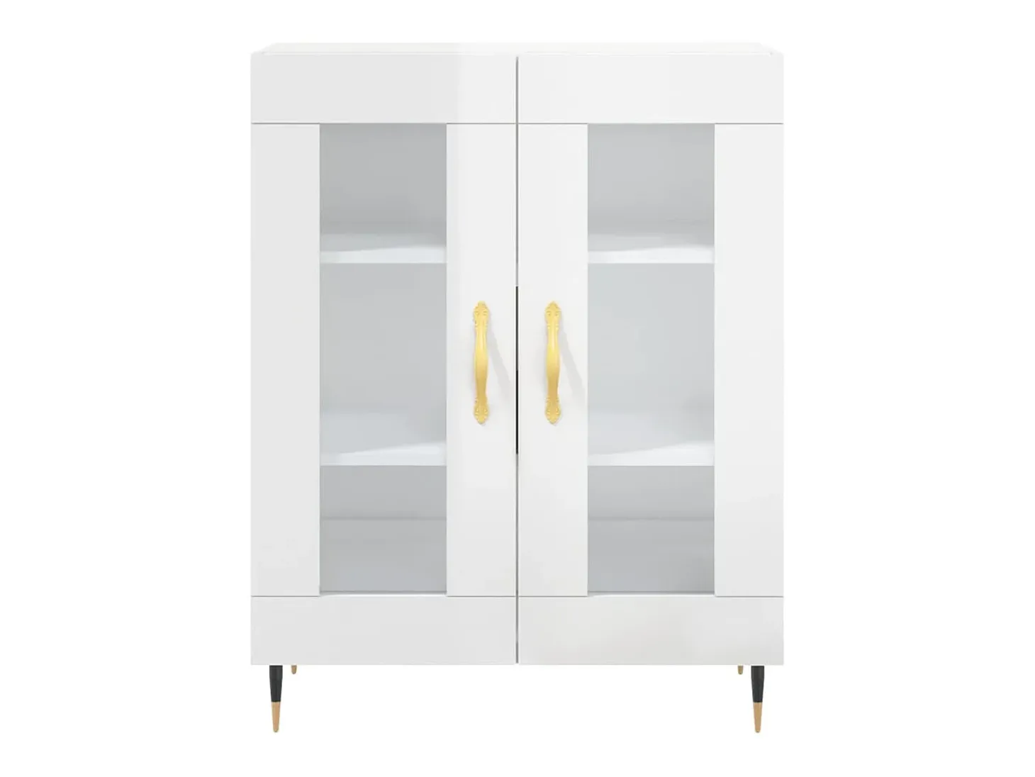 Aparador Blanco brillo 69,5x34x90 cm Madera de ingeniería