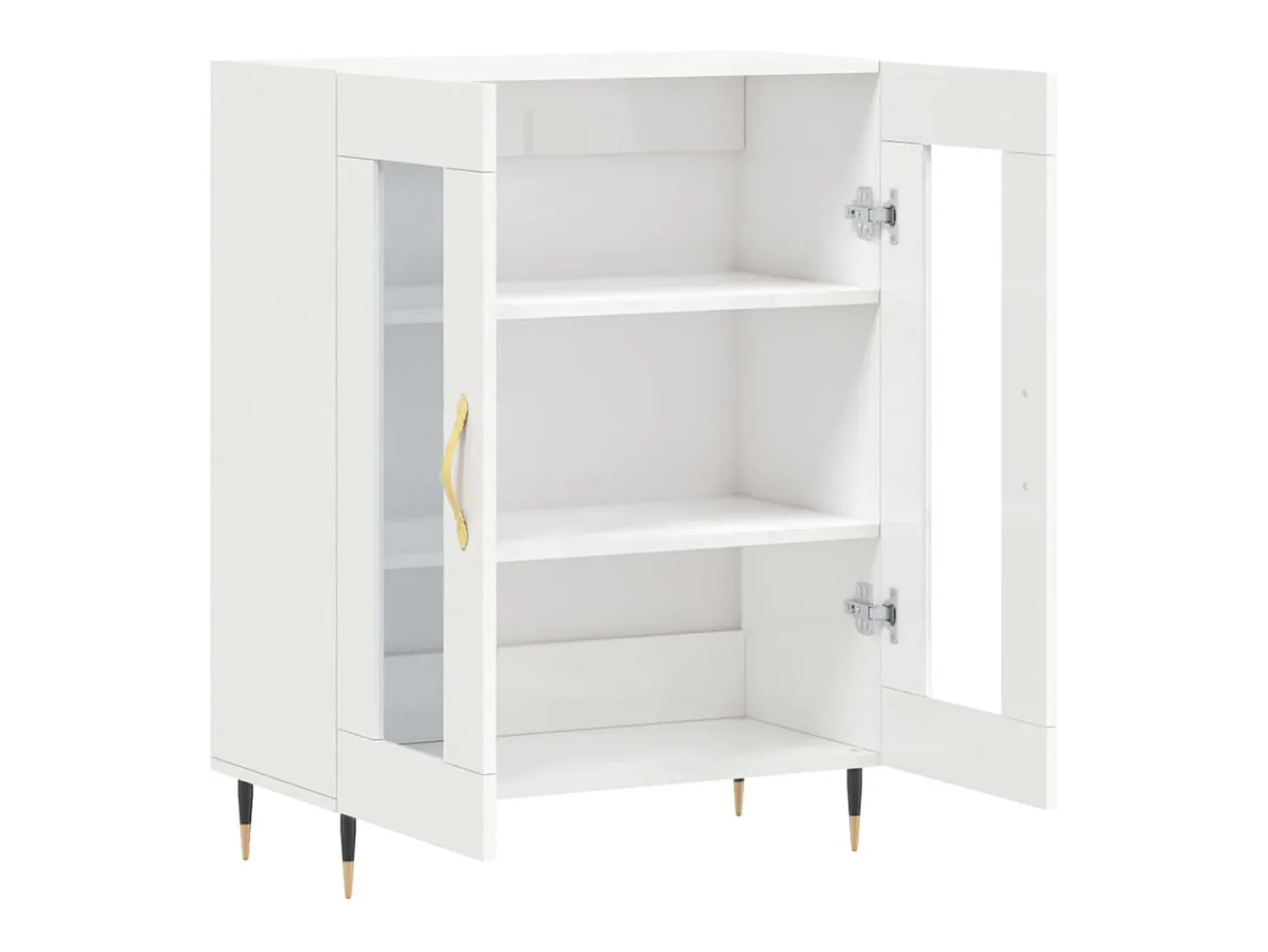 Aparador Blanco brillo 69,5x34x90 cm Madera de ingeniería