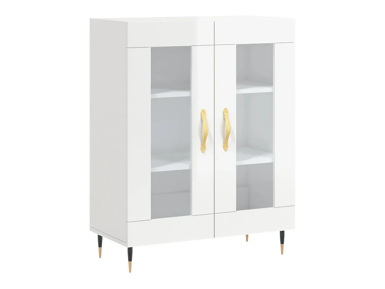 Aparador Blanco brillo 69,5x34x90 cm Madera de ingeniería