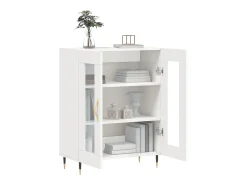 Aparador Blanco brillo 69,5x34x90 cm Madera de ingeniería