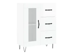 Aparador Blanco brillo 69,5x34x90 cm Madera de ingeniería