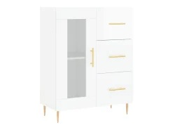 Aparador Blanco brillo 69,5x34x90 cm Madera de ingeniería