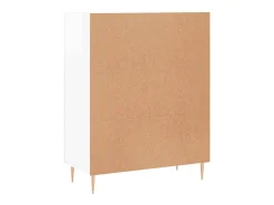 Aparador Blanco brillo 69,5x34x90 cm Madera de ingeniería