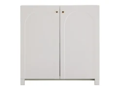Aparador blanco con 2 puertas - Estilo sencillo 80x40x80cm