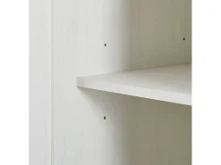 Aparador blanco con 4 puertas y 2 cajones, estantes regulables, tablero efecto madera - para salón o cocina