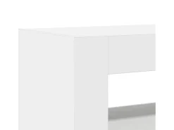Aparador Blanco Madera de Ingeniería Blanca 116 x 30 x 75 cm Moderno