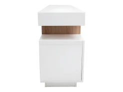 Aparador blanco mate y nicho en madera LIVO