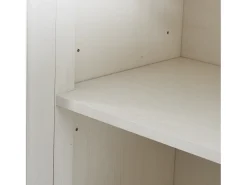 Aparador blanco moderno con 4 puertas y 2 cajones, estantes regulables, 150 x 40 x 86 cm - para salón o cocina