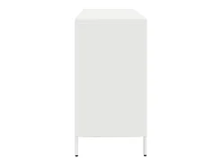 Aparador blanco 135x39x73,5 cm acero laminado en frío