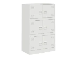 Aparador blanco 67x39x107 cm acero