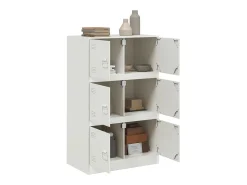 Aparador blanco 67x39x107 cm acero