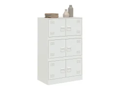 Aparador blanco 67x39x107 cm acero