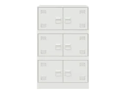 Aparador blanco 67x39x107 cm acero