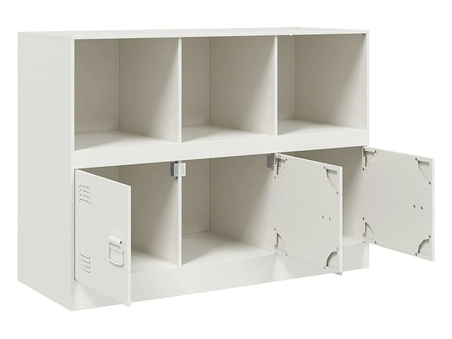 Aparador blanco 99x39x73 cm acero