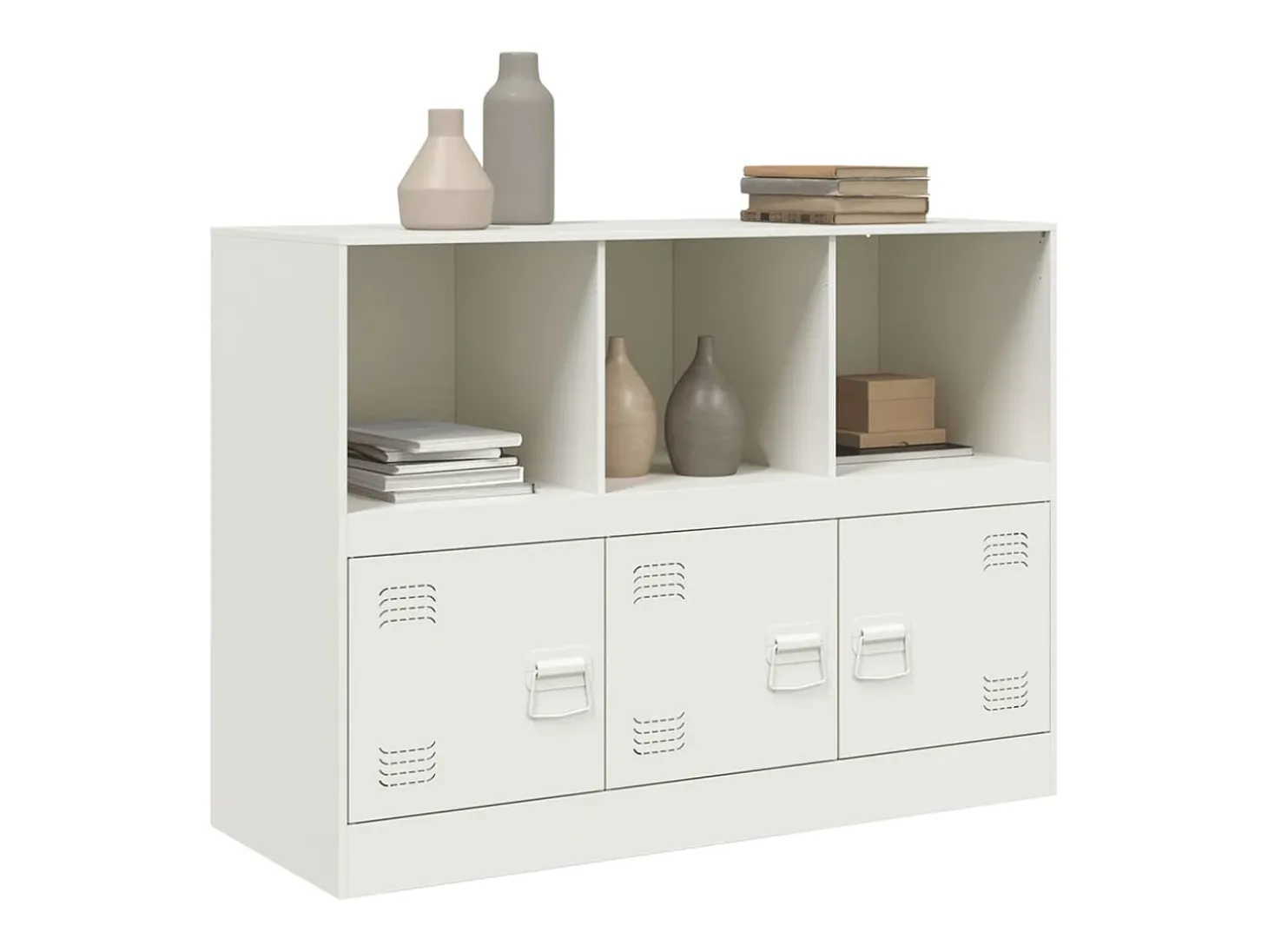 Aparador blanco 99x39x73 cm acero