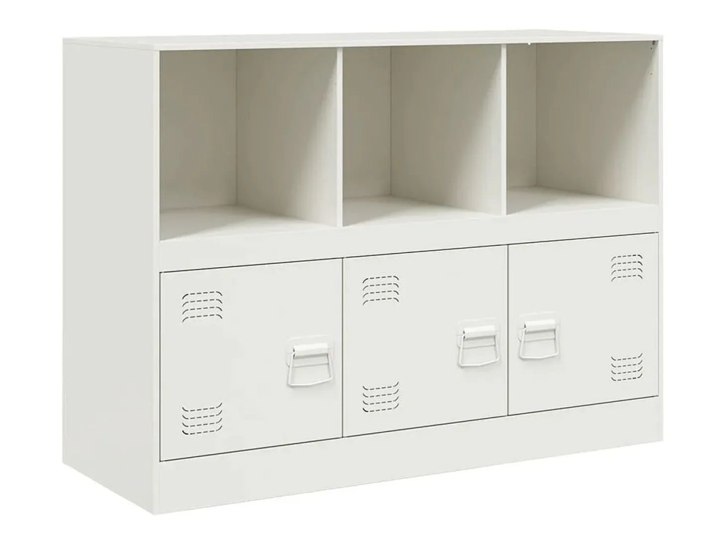 Aparador blanco 99x39x73 cm acero