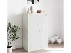 Aparador blanco 67x39x107 cm acero