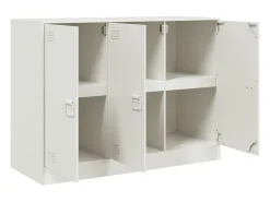 Aparador blanco 99x39x73 cm acero