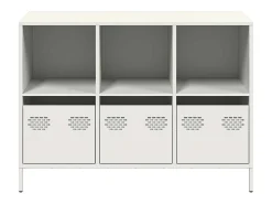 Aparador blanco 101,5x39x73,5 cm acero laminado en frío