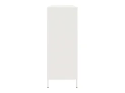 Aparador blanco 135x39x103,5 cm acero laminado en frío