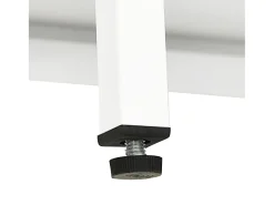 Aparador Blanco 70x35x70 cm Acero y cristal