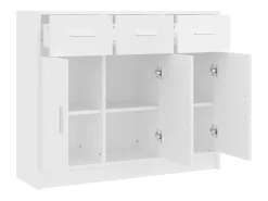 Aparador blanco 91x28x75 cm madera contrachapada