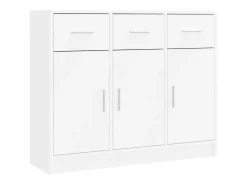 Aparador blanco 91x28x75 cm madera contrachapada