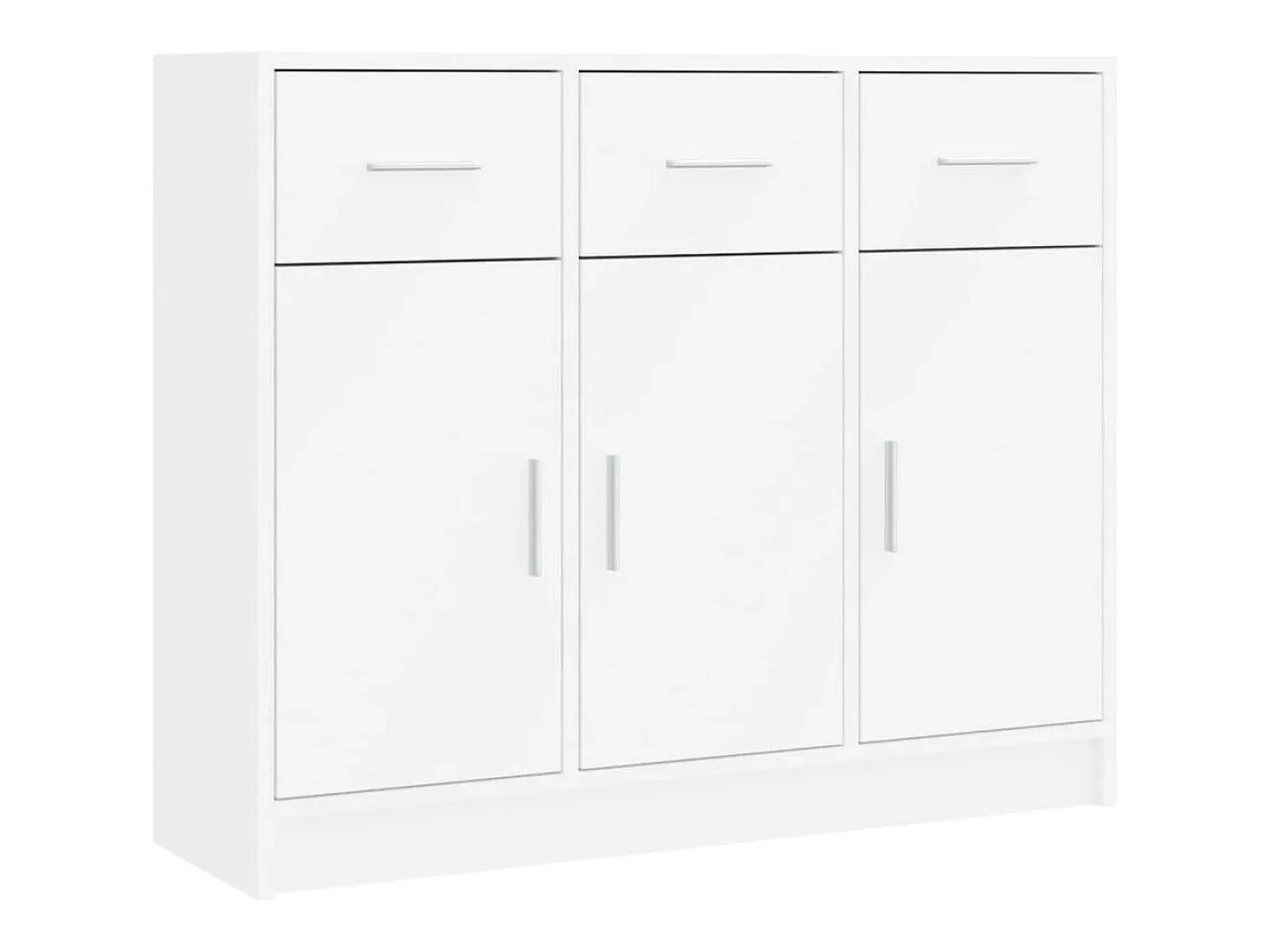 Aparador blanco 91x28x75 cm madera contrachapada