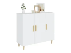 Aparador blanco 90x34x80 cm madera contrachapada